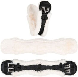 Equinate Kurzgurt Luke anatomisch mit synthetischem Lammfell naturfarben 70 cm – Bild 1 von 3