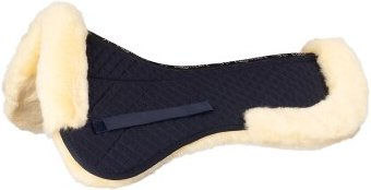 Produktbild von Equinate Lammfell Sattelkissen Spinefriend mit Wirbelsäulenfreiheit navy M