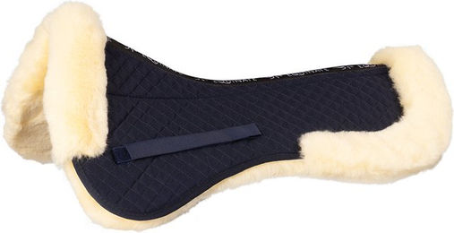 Equinate Lammfell Sattelkissen Spinefriend mit Wirbelsäulenfreiheit navy S – Bild 1 von 4