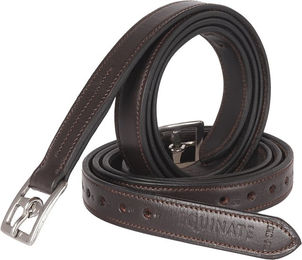 Equinate Leder Steigbügelriemen Superior mit Edelstahlschnallen braun 1,3 m – Bild 1 von 3