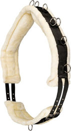 Produktbild von Equinate Longiergurt Cleveland mit synthetischem Lammfell und Widerristpolster WB (Warmblut)