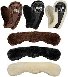 Produktbild von Equinate Mondgurt anatomisch echt Lammfell 50 cm schwarz - 50 cm