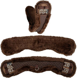Produktbild von Equinate Mondgurt anatomisch echt Lammfell 70 cm braun - 70 cm