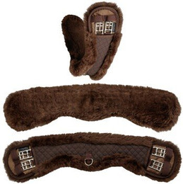 Produktbild von Equinate Mondgurt anatomisch echt Lammfell braun 50 cm - 50 cm