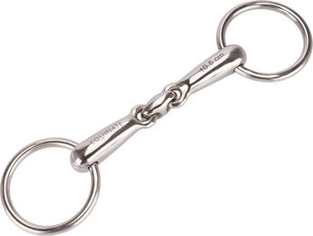 Equinate Pony Wassertrense Edelstahl 16mm doppelt gebrochen 9,5cm – Bild 1 von 5