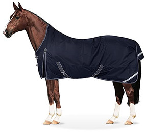 Produktbild von Equinate Regendecke Oakland Highneck Weidedecke mit Fleece 155cm Navy