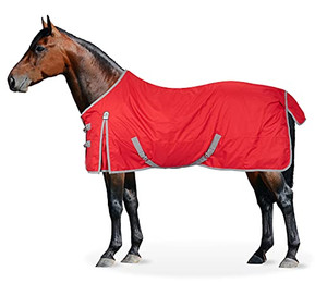 Produktbild von Equinate Regendecke Springfield mit Fleece 165 cm Rot - 165 cm