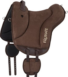 Produktbild von Equinate Reitpad Newfield aus synthetischem Wildleder Pony Braun