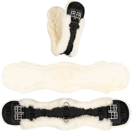 Produktbild von Equinate Sattelgurt Luke mit echtem Lammfell anatomisch - 80 cm