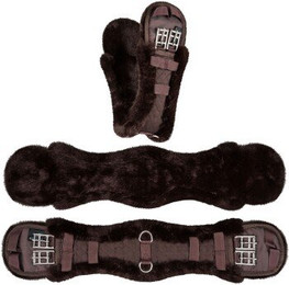 Produktbild von Equinate Sattelgurt Luke mit synthetischem Lammfell anatomisch - 50 cm