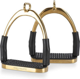 Equinate Sicherheitssteigbügel Charles 10 cm Gold – Bild 1 von 8