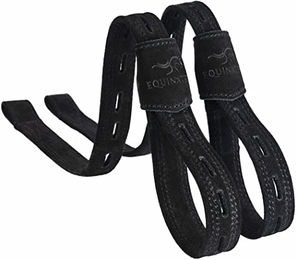 Produktbild von Equinate Slimline Mono Steigbügelriemen Columbia aus Wildleder Schwarz - 80 cm