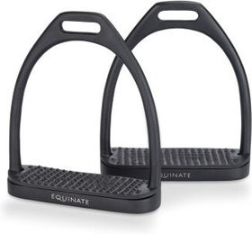 Produktbild von Equinate Steigbügel Midway 12 cm Schwarz Matt