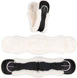 Equinate Westerngurt Classical mit synthetischem Lammfell - 90 cm – Bild 1 von 5