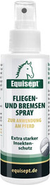 Produktbild von Equisept Fliegen- und Bremsenspray zur Anwendung am Pferd