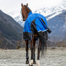 Produktbild von Equithème Tyrex 1200D Aisance Pferdedecke 300g blau/schwarz - 300 g