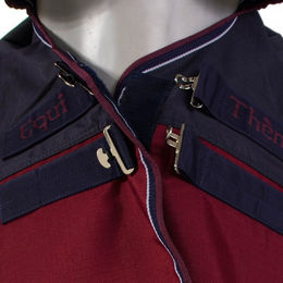 Produktbild von Equithème Tyrex 1200D High Neck Pferdedecke 150g marineblau/bordeaux