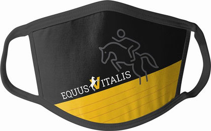 Produktbild von EquusVitalis Equus Vitalis Mundmaske schwarz/gelb - 1 Stück
