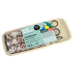 Produktbild von Erdtmanns 3 Nusskerzen auf Schale