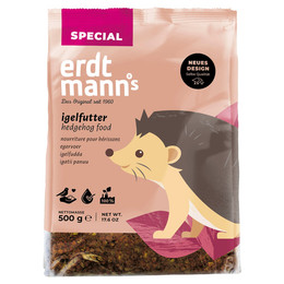 Produktbild von Erdtmanns Igelfutter getreidefrei 500 g im Standbeutel