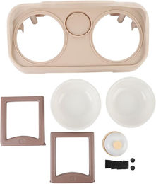 Produktbild von Erhöhte Hundenäpfe Nackenschutz Spritzschutz Erhöhter Hundenapf Wasser Futternapf Ständer Set mit Glocke für