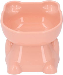 Produktbild von Erhöhter Futternapf für Haustiere Kippsicher Cartoonform Kunststoff Erhöhter Katzennapf für Wasser Futter Rosa L(for 6.5-9kg) rosa