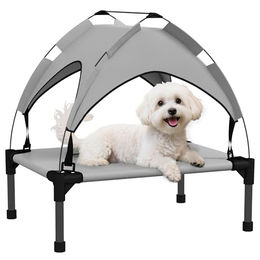 Erhöhtes Hundebett mit Baldachin für Mini- und Kleinhunde – Bild 1 von 9