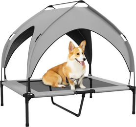 Erhöhtes Hundebett mit Baldachin und Dach – Bild 1 von 9