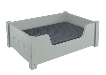 Produktbild von ERST-HOLZ Tierbett für Katzen und Hunde 60x40 Kiefer grau