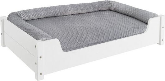 Produktbild von ERST-HOLZ Tierbett Hundebett für große Hunde 100x60 Kiefer weiß