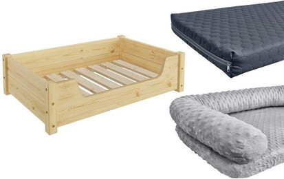 Produktbild von ERST-HOLZ Tierbett Kuscheliges Haustierbett 80 x 50 Kiefer Natur