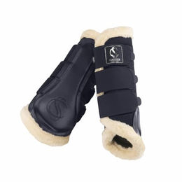 Produktbild von Eskadron Gamaschen Pferdegamaschen Mesh Fauxfur Classic Sports Navy Größe L