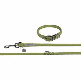 Produktbild von Eskadron Hundeset Faux Leather Moss Green Platinum 2024