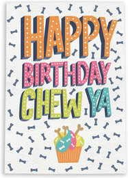 Produktbild von Essbare Geschenkkarte für Hunde Happy Birthday Chew Ya Hähnchen