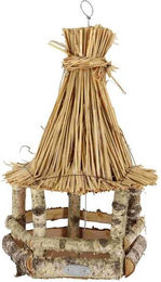 Produktbild von esschert design Futterstation Futterhaus Stroh 26,5 x 26,5 x 44,5 cm