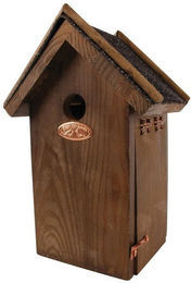 Produktbild von Esschert Design Nistkasten Vogelhaus Blaumeise braun mit Bitumendach