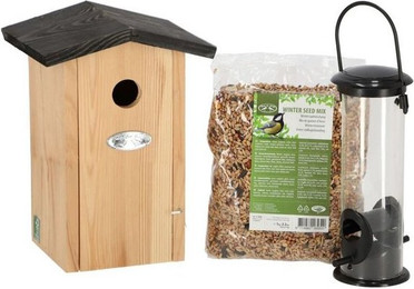 Produktbild von Esschert Design Vogelhaus Komplettset für Blaumeisen - 1 kg