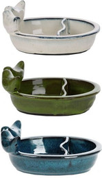Produktbild von Esschert Design Vogeltränke 2in1 Keramik-Futter- und Trinkschale