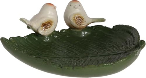 Produktbild von Esschert Design Vogeltränke Rotkehlchen auf Blatt