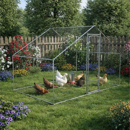 ESTEXO Freigehege Freilaufgehege Hühnerstall 3x2 m Gehege Hühnerkäfig Stall – Bild 1 von 5