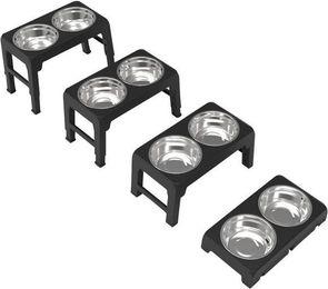 ESTEXO Futternapf Doppel Hundenapf Futterstation Hundebar Napfständer höhenverstellbar – Bild 1 von 5