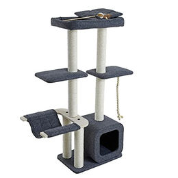 ESTEXO Kratzbaum Katzenbaum Katzenkratzbaum Kletterbaum Spielbaum für Katzen 140 cm – Bild 1 von 9