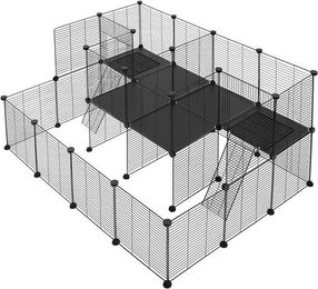 Produktbild von EUGAD Freigehege für Kaninchen und Meerschweinchen Schwarz