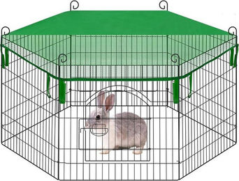 Produktbild von EUGAD Freigehege Kaninchen mit Abdeckung und Tür