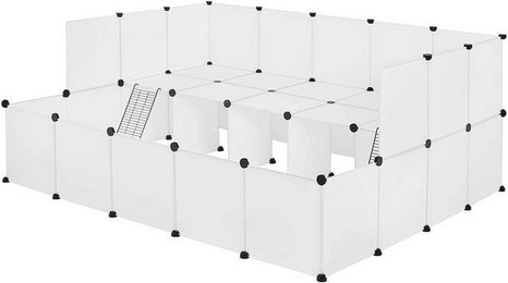 Produktbild von EUGAD Freigehege Kleintiergehege Indoor Weiß 181x145x72 cm