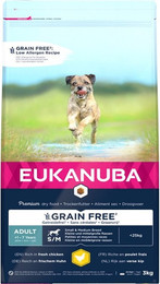 Produktbild von Eukanuba Adult Grain Free Huhn Kleine und mittlere Rassen - 3 kg