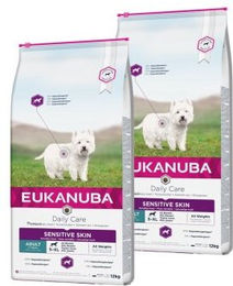Produktbild von EUKANUBA Daily Care Sensible Haut Trockenfutter für Hunde Adult - 2 x 12 kg