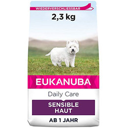 Produktbild von Eukanuba Daily Care Sensitive Skin Trockenfutter für Hunde - 2,3 kg