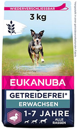 Produktbild von Eukanuba Grain Free Adult Ente Trockenfutter für Hunde - 3 kg