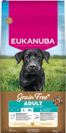 Produktbild von Eukanuba Grain Free Adult Large mit Huhn - 12 kg